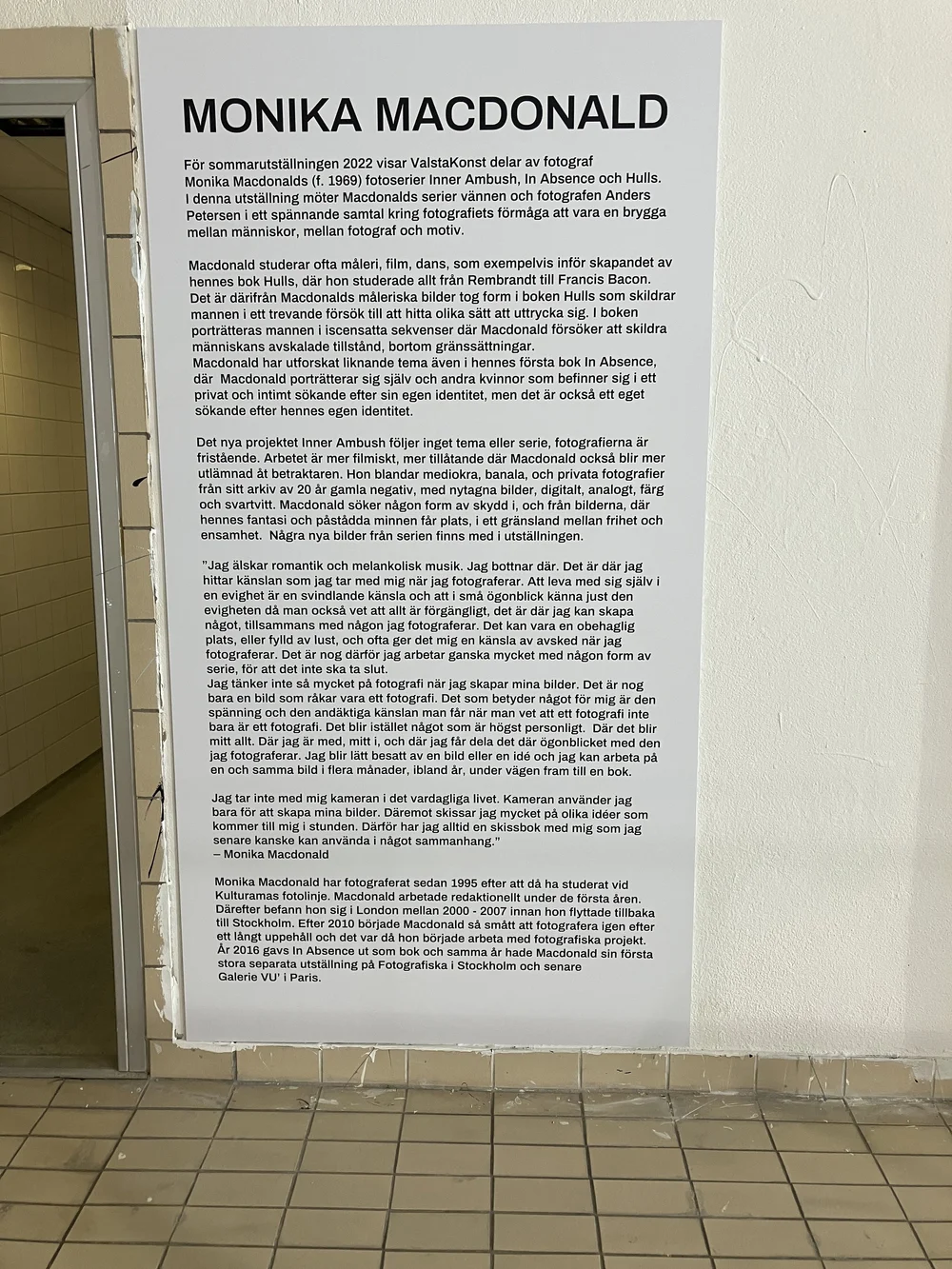 Valsta konst, Sigtuna Museum & Art 2022